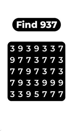 Can you find the number 937 within 2 seconds!