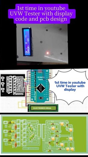 UVW tester with display making details arduino l 16x2 i2c display #shorts