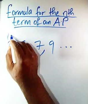Deriving formula for an A.P