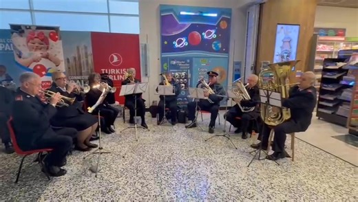 We're really fortunate to have a group of band members and helpers who are available to fulfil daytime carolling engagements and other events across the year, whilst the rest of us are at work. This week they have already taken part in the Community Carol Service on Monday and will be visiting MHA Charnwood House tomorrow afternoon. Today they were assisting Birmingham Airport Chaplain Major Brian Snell with the Airport Carol Service. Here is a clip of Christmas Joy, kindly provided by someone w