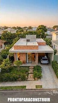 Casa sustentável com tijolo ecológico para te inspirar #casapequena #tijoloecologico