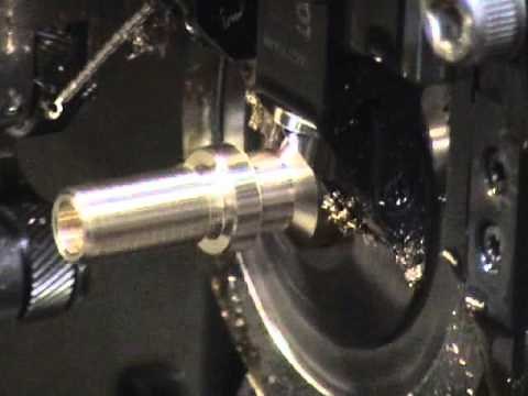 CNC Swiss Lathe Straddle Knurling Demonstration - GenSwiss