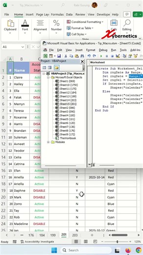 How do I make my Excel calendar pop up for multiple columns? - Excel Tips and Tricks #shorts