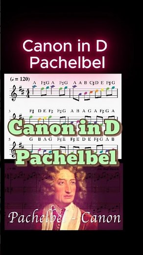🎻 Pachelbel - Canon in D | ✨ Animated Easy Notes