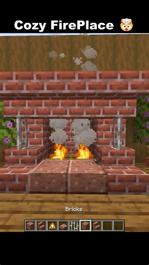 Minecraft Cozy Fireplace 🤯#minecraft #shorts
