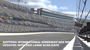 Daytona has been updated using 2021 laser scan data! Updates include fully upgraded track textures, detailed 3d fencing, and current spec curb placements. The track will be updated with the 1/11/2022 patch. | iRacing