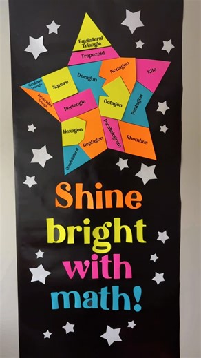 Rachael, Rise over Run | New polygon door decoration!!! This one has a ⭐️star⭐️ made of 2D shapes. I had to work out a few issues first… Like accidentally... | Instagram