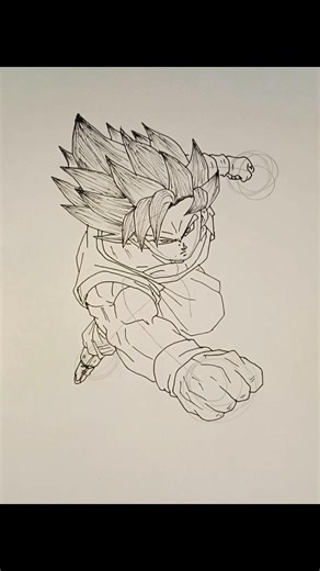 Goku Super Saiyan step by step for tutorial beginners #ytshorts #sketchful #goku #drqgonballsupe4
