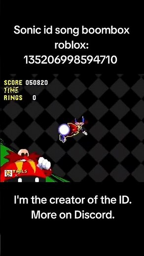 Sonic id song boombox roblox #роблокс #roblox #boombox #sonic #sonicexe #song #exe #music