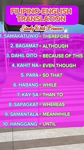 3.7K views · 67 reactions | Learn English and Filipino Vocabulary Filipino-English Translation #EnglishTutorial #englishwords #filipinotutorial #englishvocabulary #reels #reelsfb2024 #reelsviralfb #fypシ゚viralシ #fypviralシ #fypシ | Study With Princess | Facebook