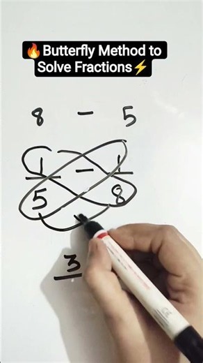 🦋 The Butterfly Fraction Trick Every Student Should Know! 🤯 Solve Fractions in Seconds!