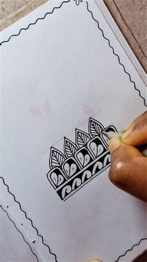 Easy Mandala Border Design ✨ | Simple & Beautiful Pattern #drawingtutorial #mandalaart