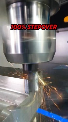 Machining 100% Stepover in Steel👀