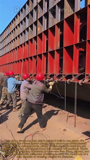 The Making of a Modern Ship's Hull: Massive Ship Blocks Assembled Inside the Shipbuilding Process
