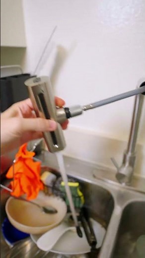 Brushed Nickel Kitchen Faucets with Pull Down Sprayer (🔗inBio) #amazonfinds #tiktokshop