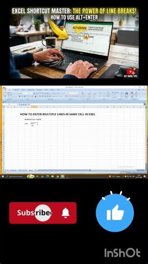how to add a line break #excel #viral #desktop #explorepage #exceltutorial