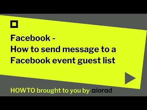 Facebook - How to send message to a Facebook event guest list