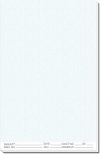 1 Pack 50 Sheets 11" x 17" Isometric Graph Paper Pad Landscape for 3D Designs Architecture Landscaping Engineering Drafting (Portrait)