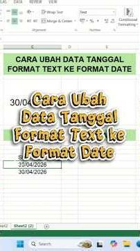 Cara Ubah Data Tanggal Format Text ke Format Date di Microsoft Excel #shorts