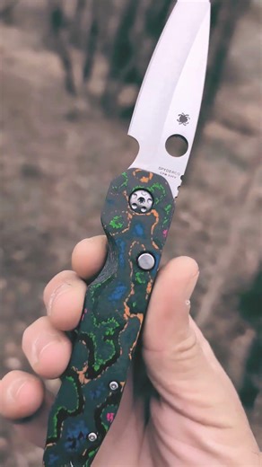 spyderco smock '80s camo coustom build