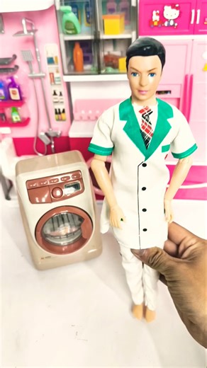 Satisfying with unboxing barbie doll and washing machine WiphaASMR #barbie#doll#barbiedoll #asmr