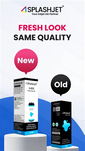 Splashjet Inkjet Ink on Instagram: "🎉 𝐒𝐦𝐚𝐫𝐭𝐞𝐫 𝐈𝐝𝐞𝐧𝐭𝐢𝐟𝐢𝐜𝐚𝐭𝐢𝐨𝐧, 𝐄𝐟𝐟𝐨𝐫𝐭𝐥𝐞𝐬𝐬 𝐮𝐬𝐞! 📦✨ Splashjet launches its brand new ink box packaging, designed to bring ultimate convenience to your printing experience. 💫 𝐖𝐡𝐚𝐭’𝐬 𝐧𝐞𝐰 𝐢𝐧 𝐭𝐡𝐞 𝐛𝐨𝐱?? 🔹 Simple & Clear Information – Say goodbye to confusion! 🔹 QR Code for Easy Installation – Scan, install, and print in no time. 🔹 Printer Compatibility List – Quickly check which printers fit your ink. 𝐀𝐯𝐚𝐢𝐥𝐚𝐛�