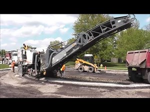 Road Milling Machine Working On An Old Asphalt Street | Asphalt Removal