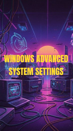 Windows Advanced System Settings. #pctips #techtips #itadvise #shorts #windows #viral