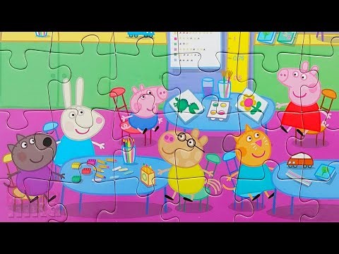 Пеппа и её друзья рисуют - собираем пазл для детей Peppa Pig | Merry Nika