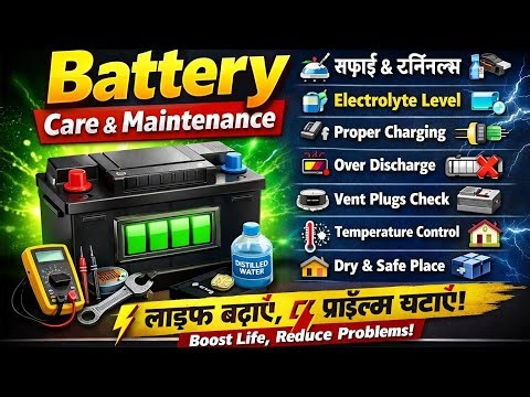 Battery Maintenance & Care Guide 2026 | ITI Electrician Theory | अपनी बैटरी की लाइफ 2X बढ़ाएं!