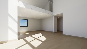 empty room with window and shadow animation 4k