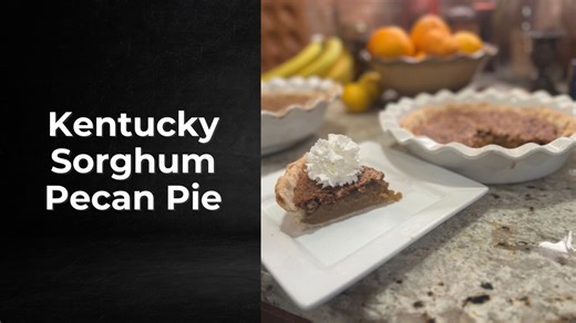 Pecans and Kentucky sorghum make this pie rich and flavorful! 🥧 | Tim Farmer's Country Kitchen