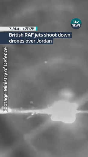 A video released by the Ministry of Defence shows British RAF F-35B jets shooting down the uncrewed targets. #itvnews #news #rafjets