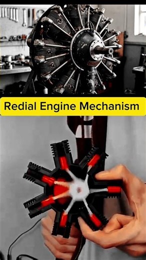 How a Radial Engine Works: 3D Animation & Toy Model! #howitworks