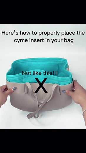 A quick video on how to properly place the cyme insert in your bag. #greentaginserts #greentagorganizer #bagorganizer #fypシ゚viral #fyp #foryourpage #feltinsertorganizerusa #polenebag #polenecymebag