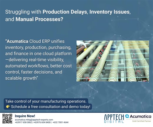 Many manufacturing companies struggle not because of demand — but because of disconnected systems, inaccurate inventory data, and manual processes slowing everything down. When production, inventory, purchasing, and finance don’t speak the same language, the result is predictable: ⚠️ Delayed production schedules ⚠️ Rising operational costs ⚠️ Stock shortages or excess inventory ⚠️ Limited real-time visibility into performance Without accurate, connected data, planning becomes reactive instead of