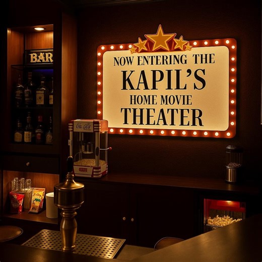 Custom Movie Theater Marquee Sign: Personalized Vintage Decor - Etsy