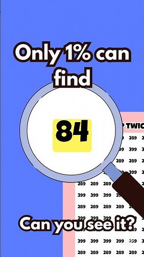 Only 1% Can Find 84! 🤯 Impossible Eye Test #Shorts