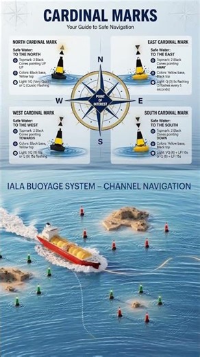 🧭 **CARDINAL MARKS & IALA BUOYAGE: Master Safe Navigation** 🧭