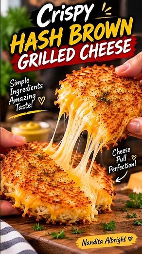 Crispy Hash Brown Grilled Cheese 🥔🧀🔥 | Quick & Tasty #Shorts #viral #HashBrown