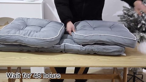 Outdoor 3 Piece Wicker Chair Cushion Set, 1 Loveseat Wicker Settee Cushion & 2 U-Shape Cushion for Patio Bench All Weather