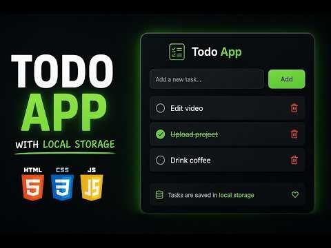Building a Todo App with Local Storage | ASMR Programming