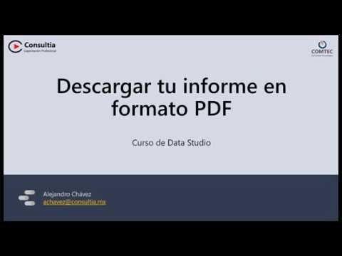 40 Descargar tu informe de Data Studio en pdf