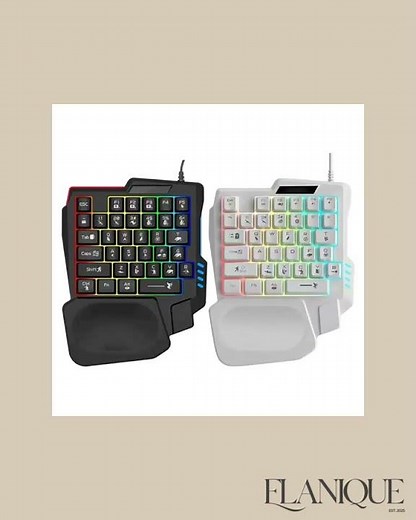 35 key Gaming Keyboard Single Hand Usb Wired One Handedly RGB Backlight Mini Keyboard for Gamer L...