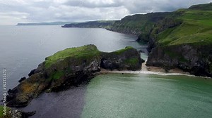 Carrick-a-Rede, Ireland. ( aerial footage Carrick-a-rede )