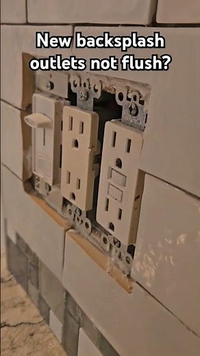 Outlet spacers for non flush outlets. #backsplash #homeowners #renovation