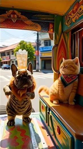 Animal Vibe in a Jeepney! Frenchzilla's Jamal Kudu 🇵🇭🥛 #Frenchzilla #OrangeCat #JamalKudu #Jeepney