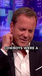 Gross cowboy story from Kiefer on The Jonathan Ross Show. #cowboy #rodeo #kiefersutherland #interview | Kiefer Sutherland