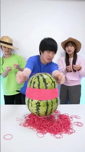 Watermelon Explosion with Rubber Bands | Funny Experiment
