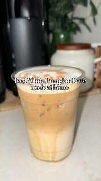 Iced White Pumpkin Latte 🎃☕ | Easy Fall Starbucks Copycat!
